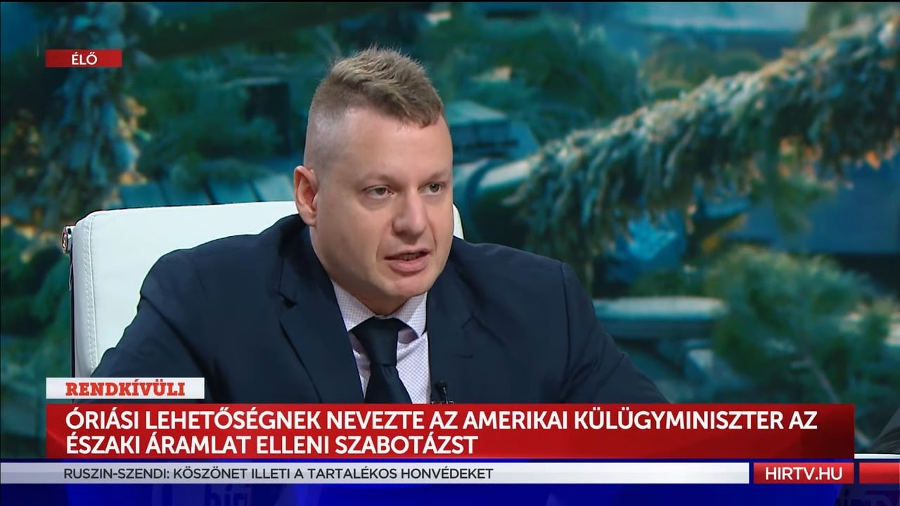 ÓRIÁSI LEHETŐSÉGNEK NEVEZTE AZ AMERIKAI KÜLÜGYMINISZTER AZ ÉSZAKI ARAMLAT ELLENI SZABOTÁZST
